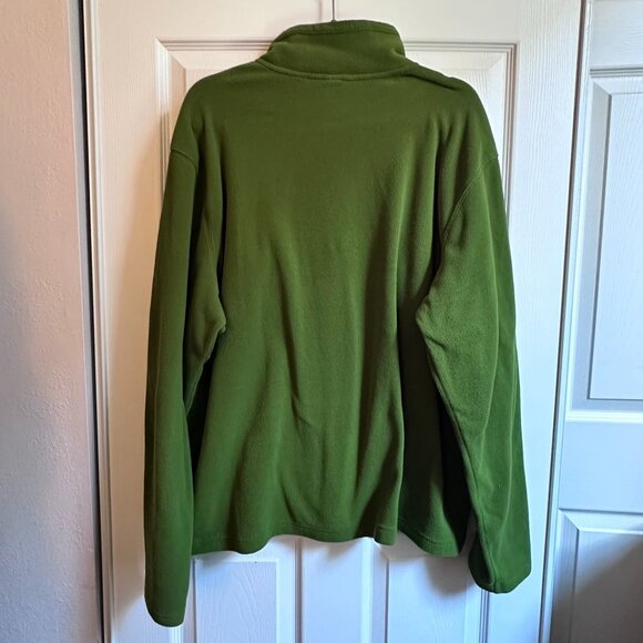 Eddie Bauer Fleece Mens XL Green Polartec Pullover 1/4 Zip Sweatshirt Outdoor - Picture 2 of 8